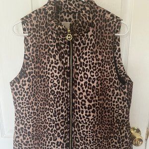 Michael Michael Kors Leopard Print Puffer Vest